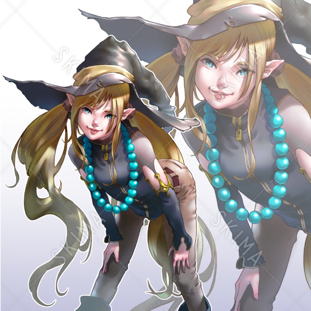 魔女（表情差分4枚）