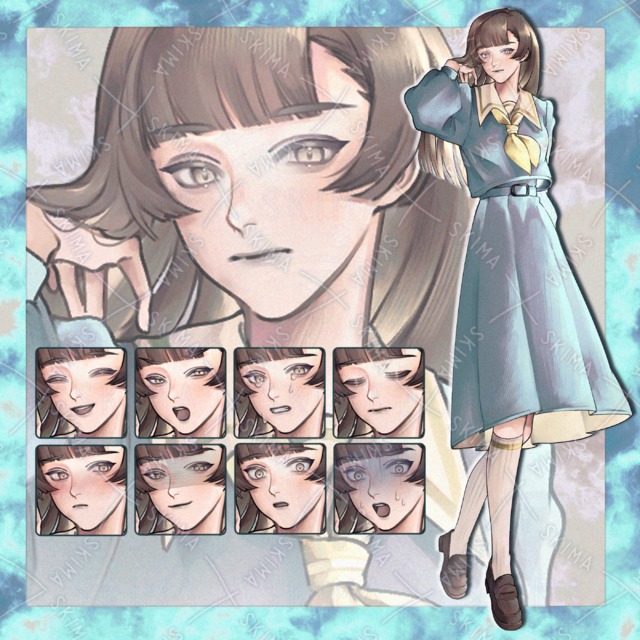 【表情差分9種】クールな女子高生の商品画像