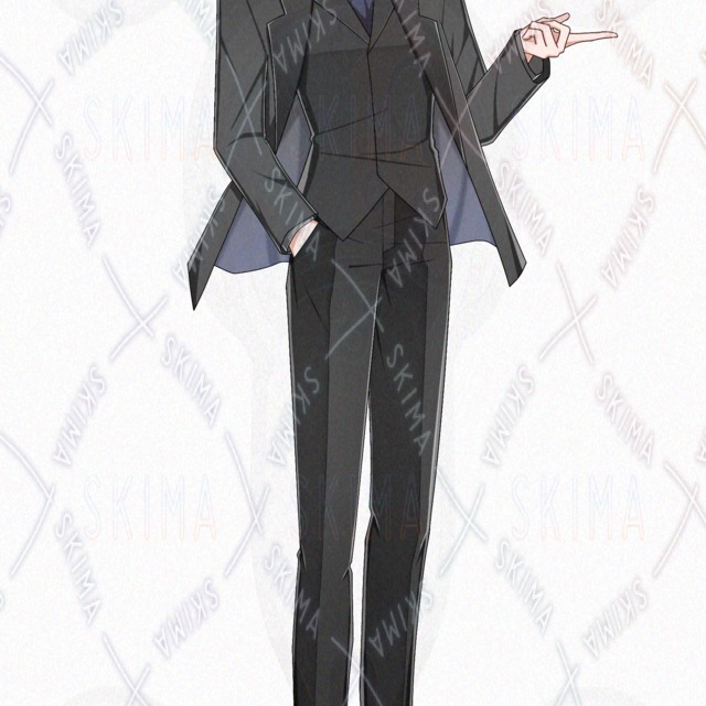 Image 5 of 8 Expression Variations – Male Character Standing Illustration