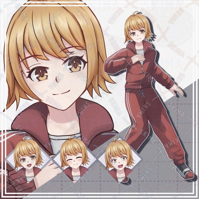 【表情10種】ジャージ姿の女の子【立ち絵】の商品画像