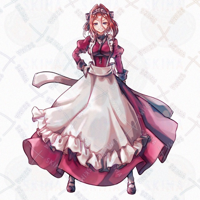 赤髪のメイドさん【表情差分10種】の商品画像9枚目