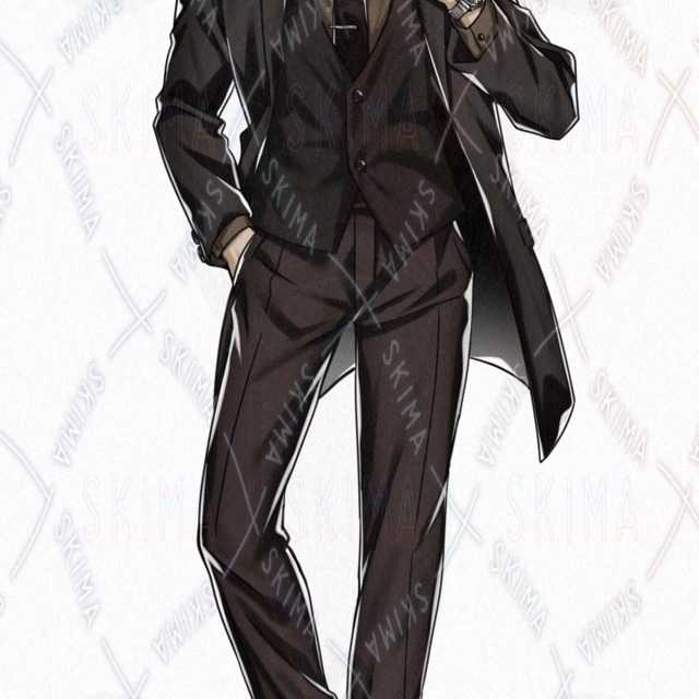 【表情10種】立ち絵/茶スーツ男性の商品画像6枚目