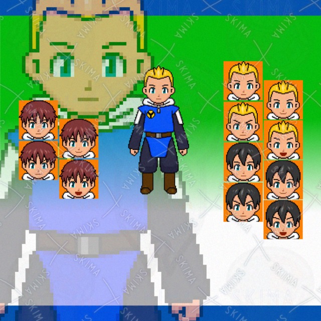 Pixel Art Hero (Apprentice) – 3 ABC Types, 4 Facial Expressions 的商品圖片