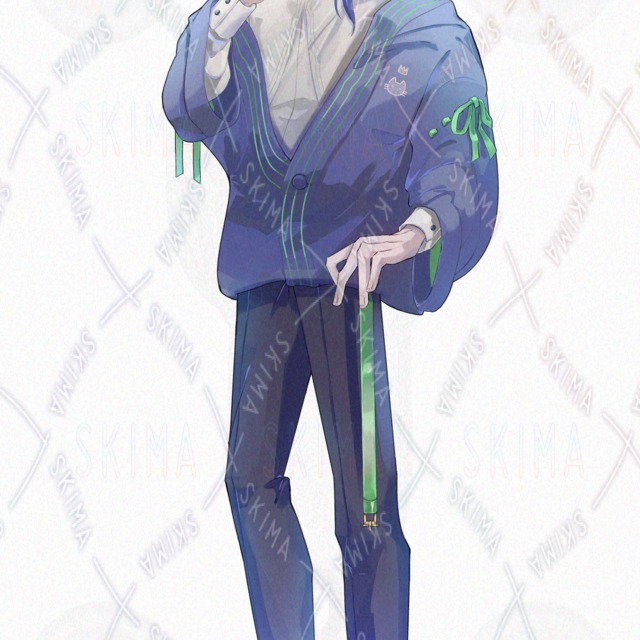 表情7種/メガネ/青年/長髪の商品画像3枚目