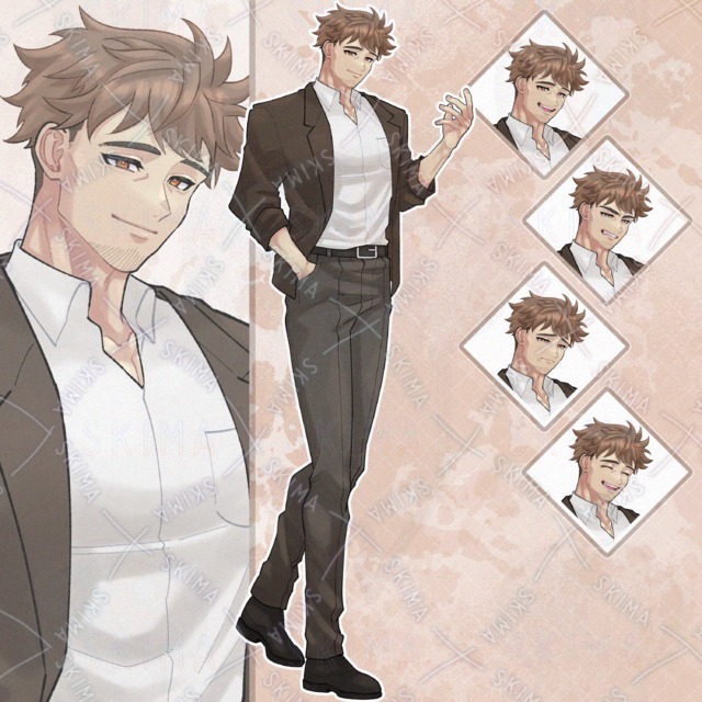 【全身立ち絵】おじさんの商品画像