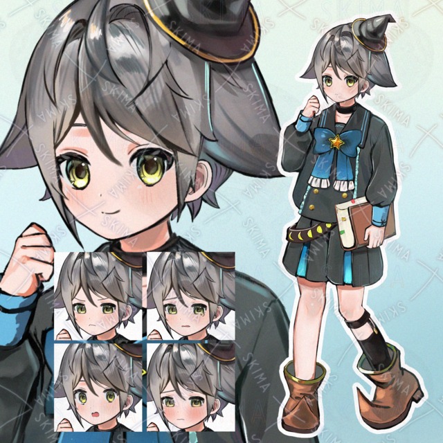 【表情8種】魔法使い見習いの男の子の商品画像