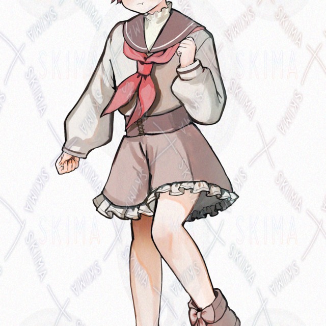 【表情6種】ピンク髪の男の子の商品画像5枚目