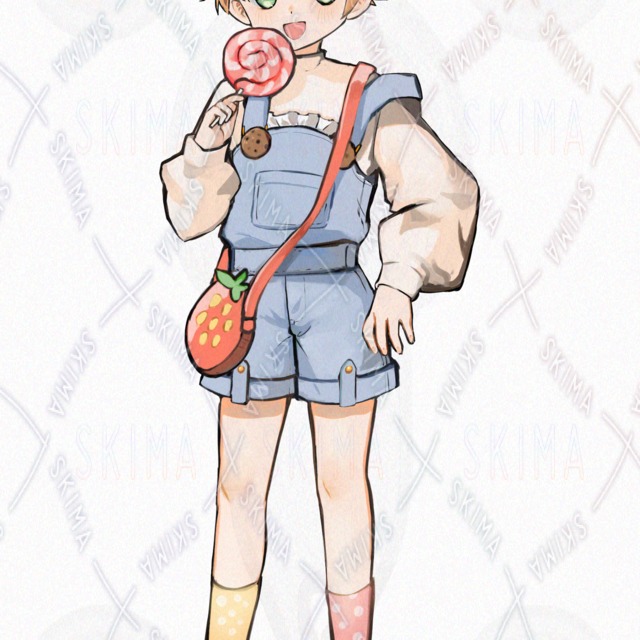 【表情8種】ペロペロキャンディを持った男の子の商品画像3枚目