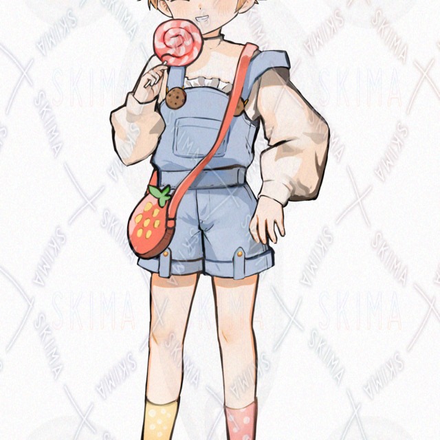 【表情8種】ペロペロキャンディを持った男の子の商品画像5枚目