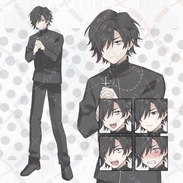 信仰の厚い学生の立ち絵の商品画像