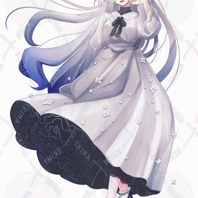 【立ち絵】グラデ青の子【表情差分6種】の商品画像4枚目