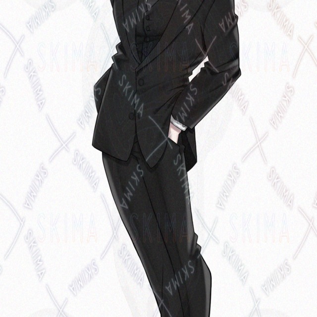 【立ち絵】黒スーツ/男性キャラ【表情10種】の商品画像6枚目