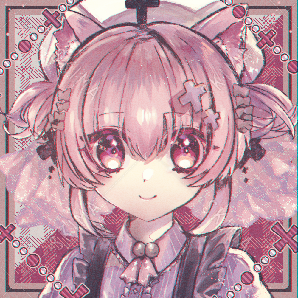 Snsアイコン 猫耳ナースの女の子 背景透過差分あり スキマ スキルのオーダーメイドマーケット Skima