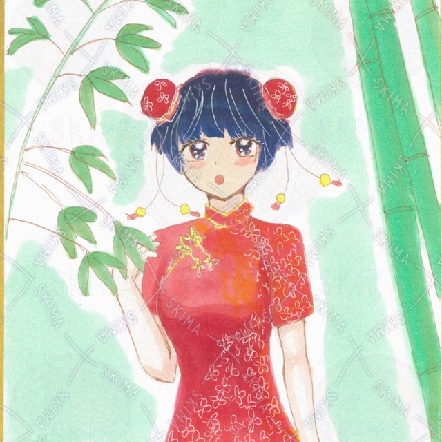 Red Cheongsam: Hand-drawn Illustration 的商品圖片