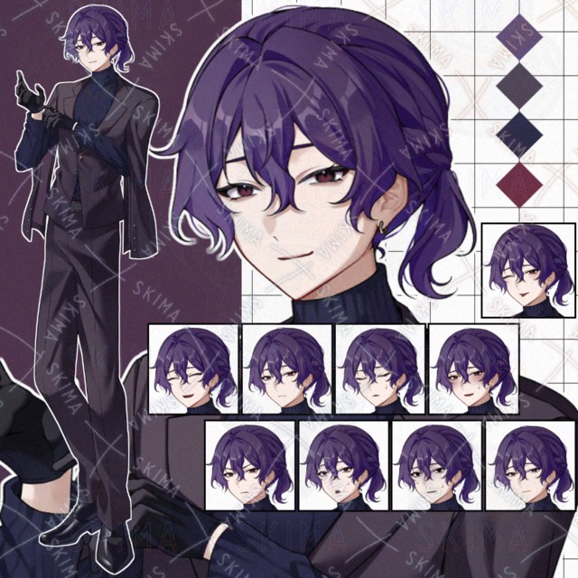 【表情10種】スーツの男性の商品画像