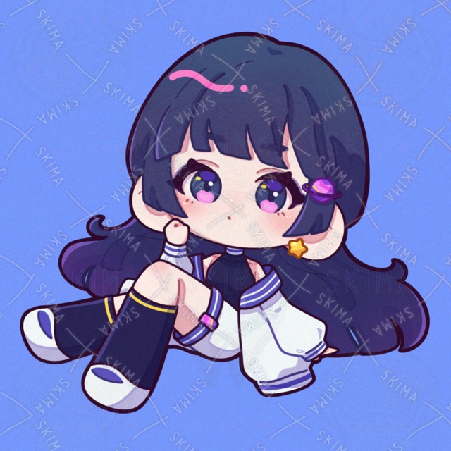 SNSアイコンなどに　宇宙っぽい女の子の商品画像2枚目