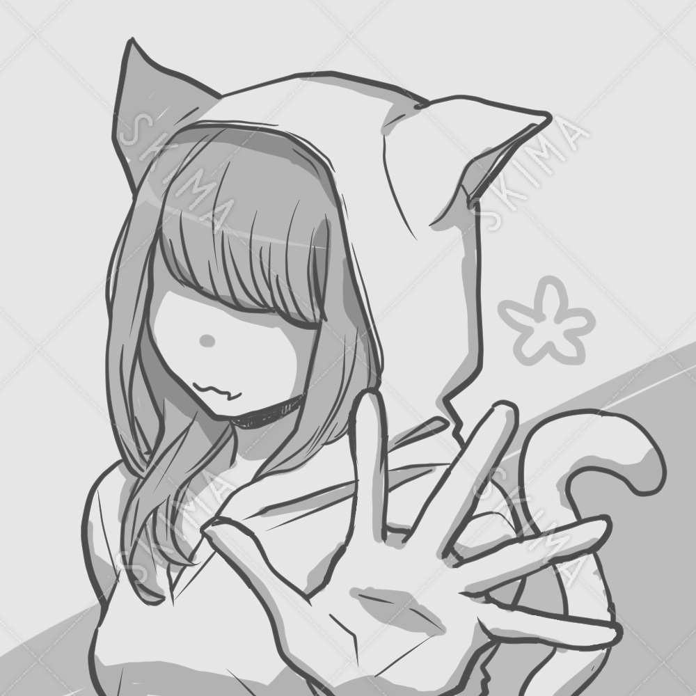 アイコン 猫パーカーの女の子 スキマ スキルのオーダーメイドマーケット Skima