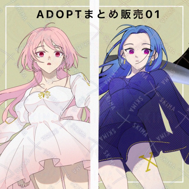 【opt】女の子イラスト2体セット販売 立ち絵の商品画像