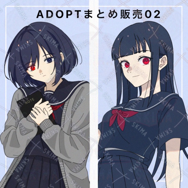 【opt】女の子イラスト2体セット 立ち絵の商品画像