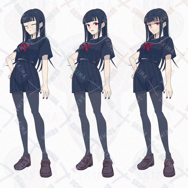 Image 5 of [opt] Set of 2 Girl Illustrations: Standing Portraits