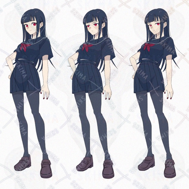 Image 6 of [opt] Set of 2 Girl Illustrations: Standing Portraits