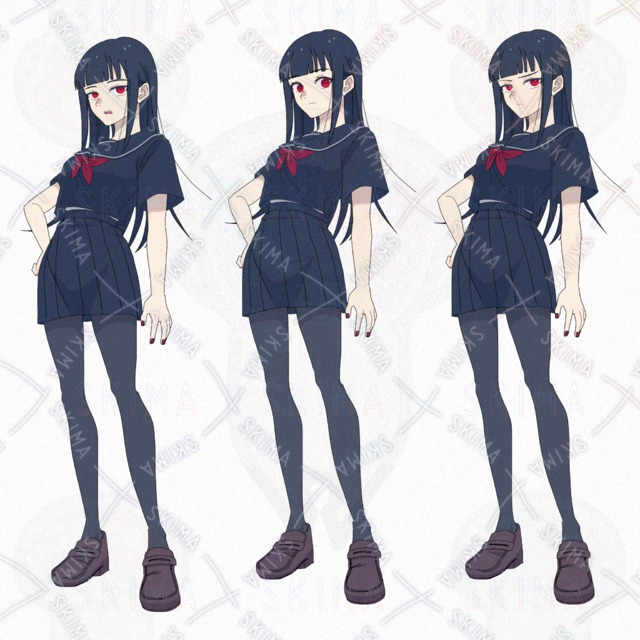 Image 7 of [opt] Set of 2 Girl Illustrations: Standing Portraits