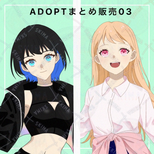 【opt】女の子イラスト2体セット 立ち絵の商品画像