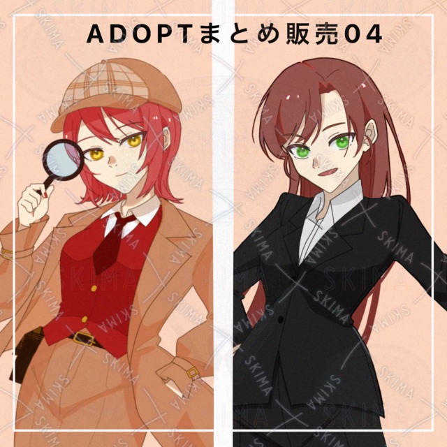 【opt】女の子イラスト2体セット 立ち絵の商品画像