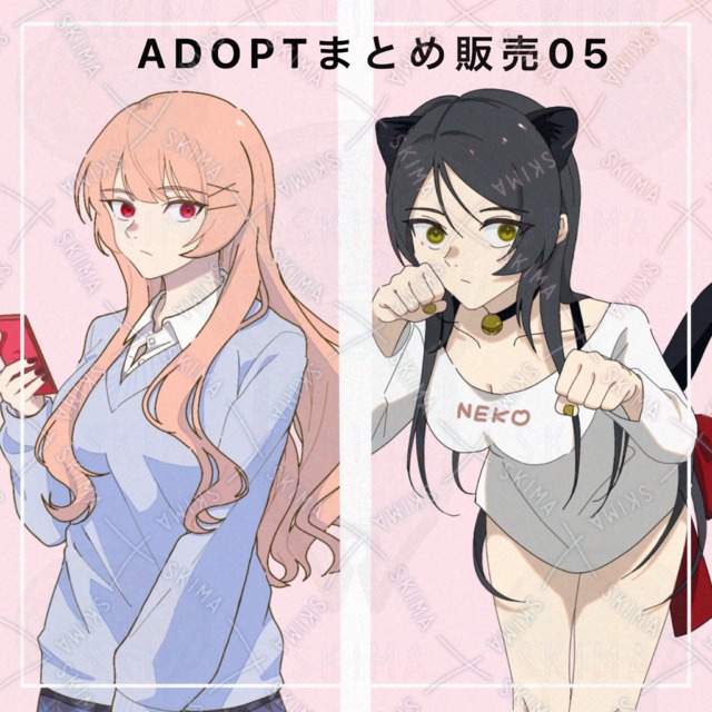 【opt】女の子イラスト2体セット 立ち絵の商品画像