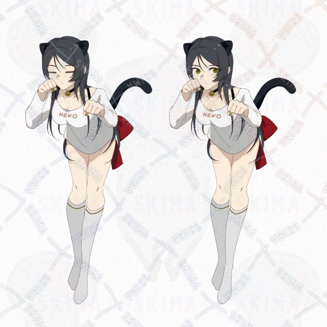 Image 4 of [opt] Set of 2 Girl Illustrations: Standing Portraits