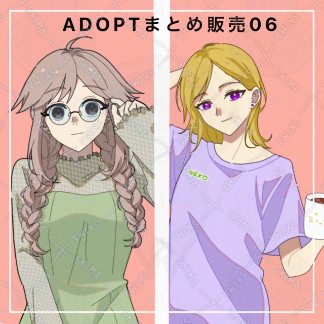 【opt】女の子イラスト2体セット 立ち絵の商品画像
