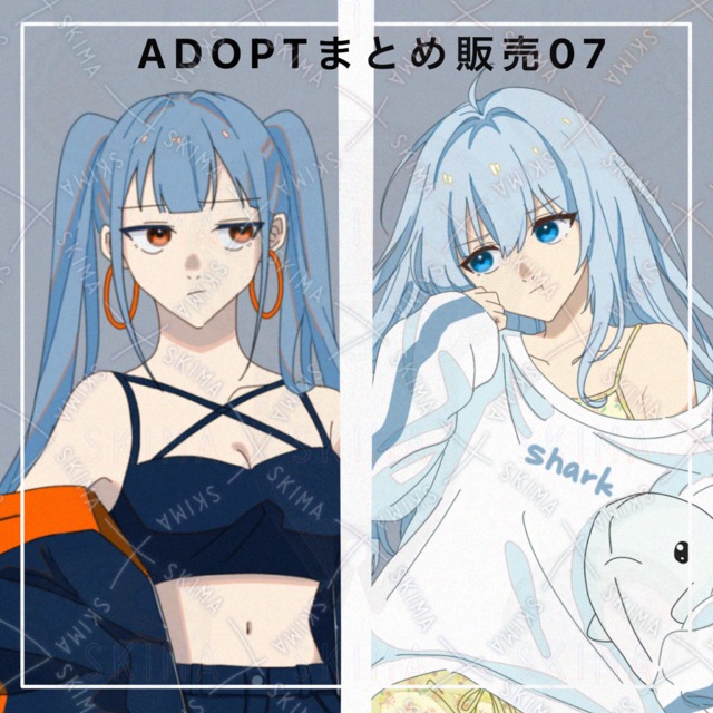 【opt】女の子イラスト2体セット 立ち絵の商品画像