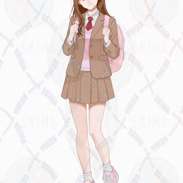 【opt】制服の女の子 立ち絵イラスト 表情7種の商品画像3枚目