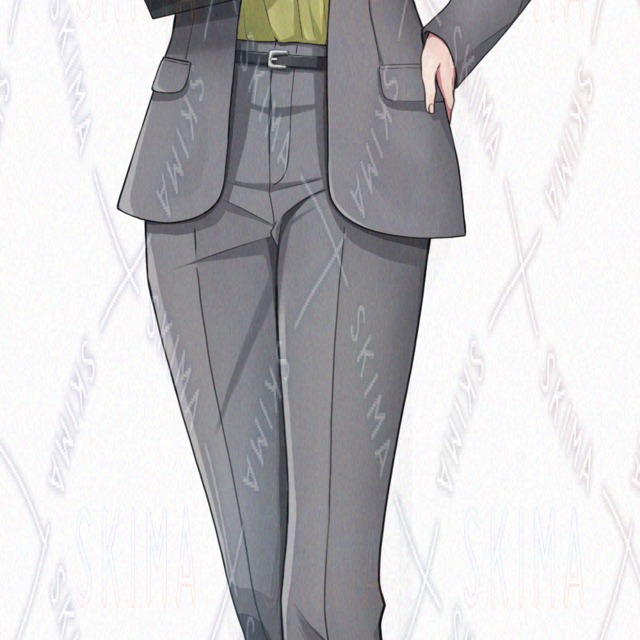 スーツの女性立ち絵　表情8種の商品画像4枚目