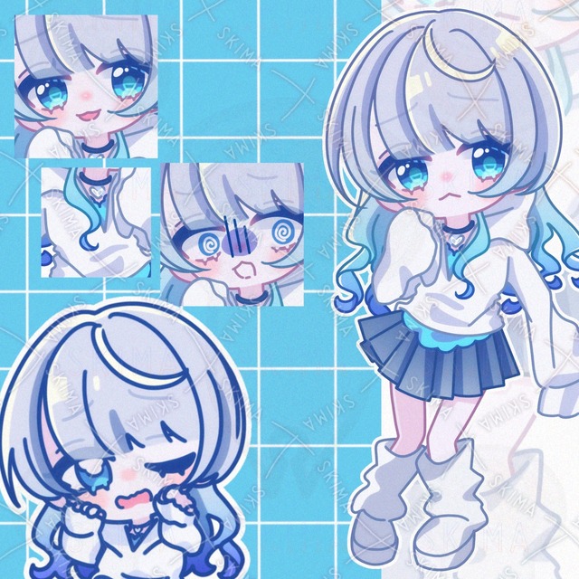 デフォルメイラスト・表情8種+ミニキャラ［072］の商品画像