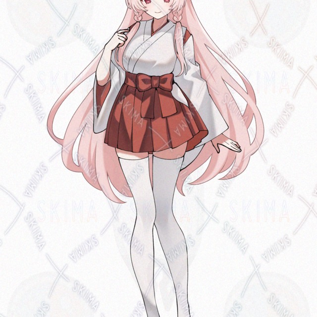 adopt.106ピンク髪巫女服の女の子【表情全5種】の商品画像4枚目