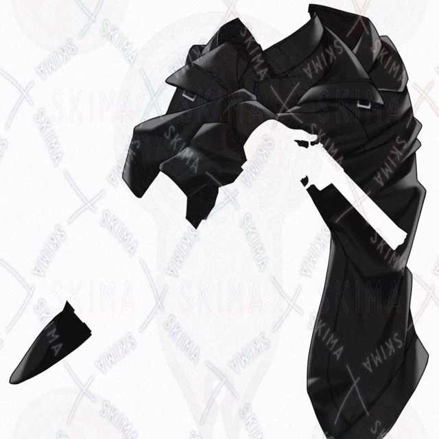 【立ち絵】銃/+ﾐﾆｷｬﾗ/白×黒髪【表情8種】の商品画像10枚目