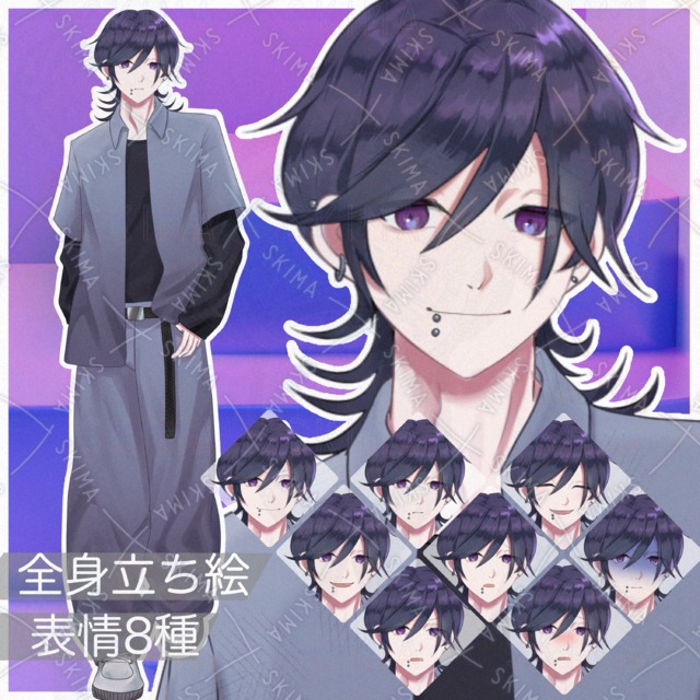 [Opt65] Male Wolf Earring – 8 Expressions 的商品圖片