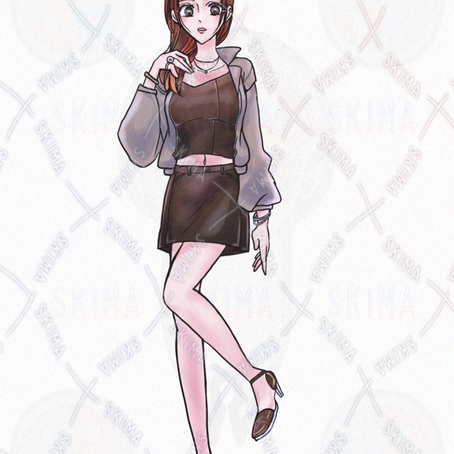 オレンジ髪のお姉さんADOPT【表情差分4種】の商品画像2枚目