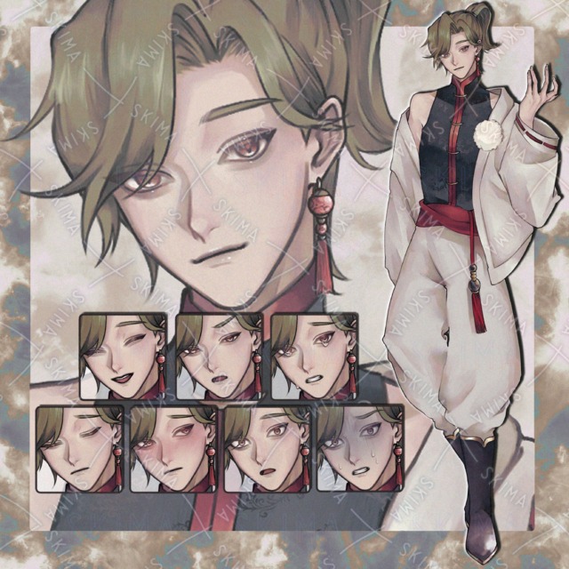 【表情差分8種】中華風の青年の商品画像