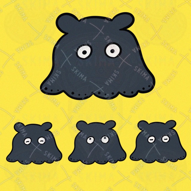 くろこなめんだこ（表情4種類）の商品画像