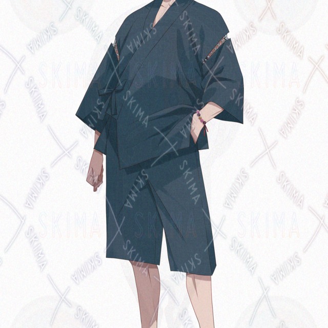 【表情７種】甚平の男性の商品画像8枚目