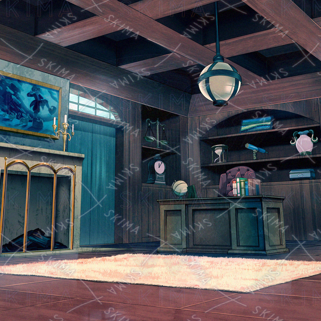 洋館風な室内（昼、夕、夜）の商品画像2枚目