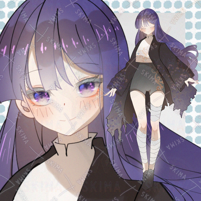 Image of Purple-Haired Girl Standee Pack (7 Expressions)