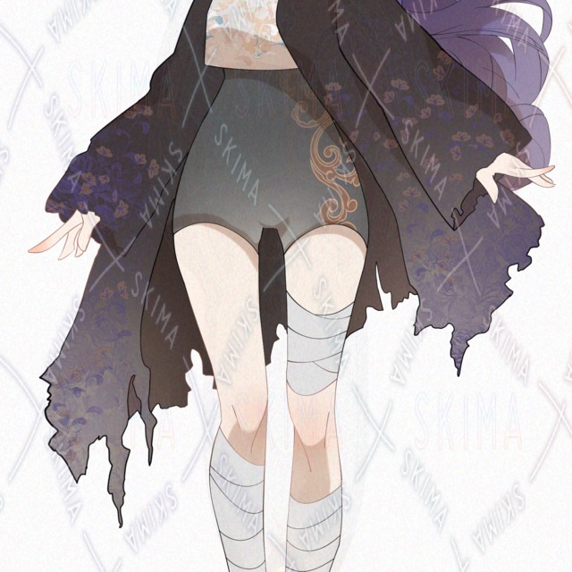 Image 7 of Purple-Haired Girl Standee Pack (7 Expressions)
