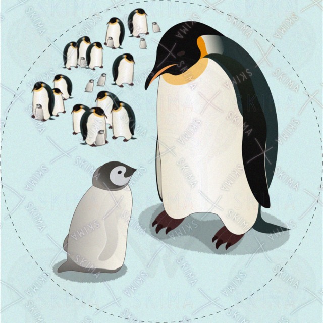 ペンギンのアイコン5点セット