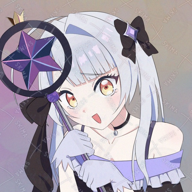 涙目紫魔法少女