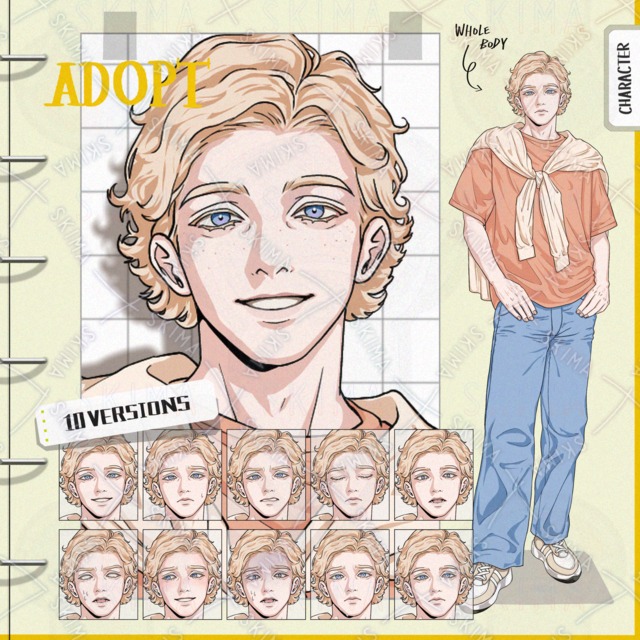 Image of 10 Expressions: Young Man with Freckles