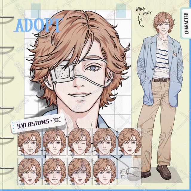 9 Expressions + Eye Patch: Young Man with Eye Patch 的商品圖片