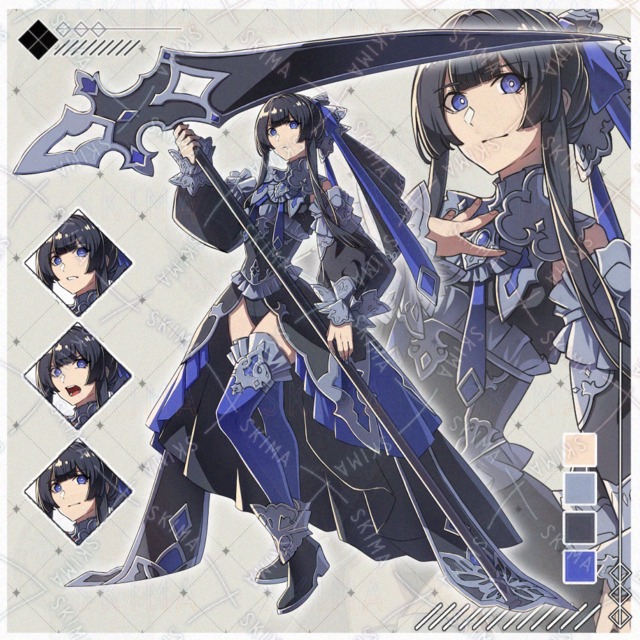 黒鎌の姫騎士【表情8種】の商品画像